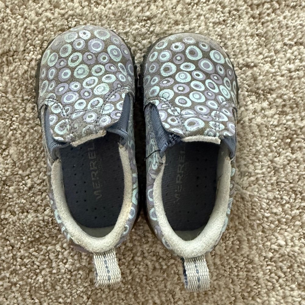 Merrell Toddler 3.5 MOC Blue Patterned Shoes